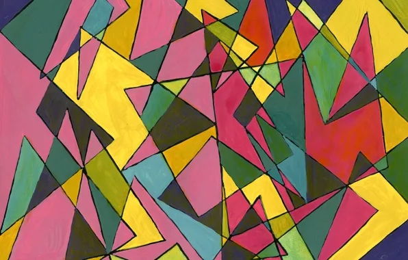 Line, paint, color, triangle