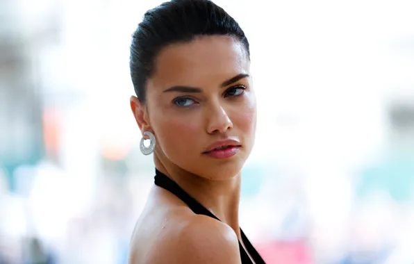 Look, earrings, makeup, Adriana Lima, Adriana Lima, look, Hair, Victoria's Secret