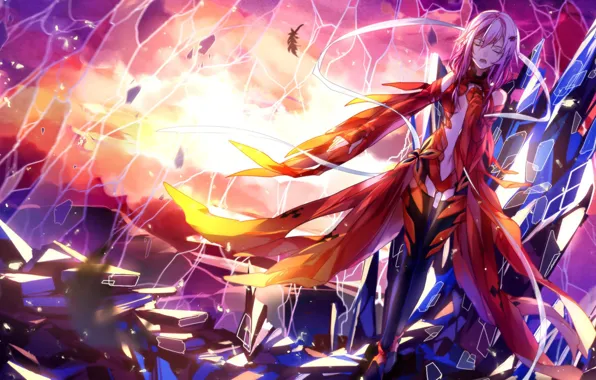 Wallpaper girl, anime, guilty crown, inori for mobile and desktop