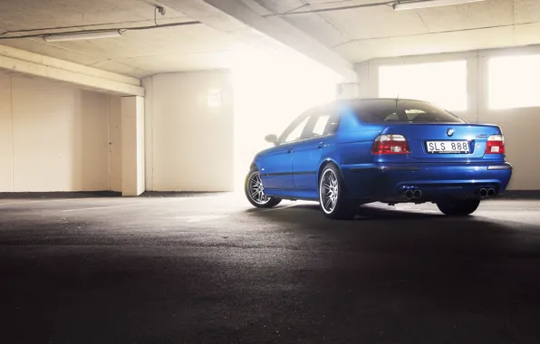 BMW, E39, Lemans blue