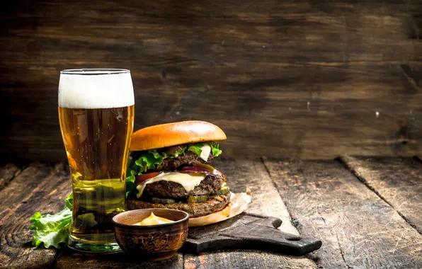 Dark, classic, delicious, cheese, fast, dinner, burger, cheeseburger