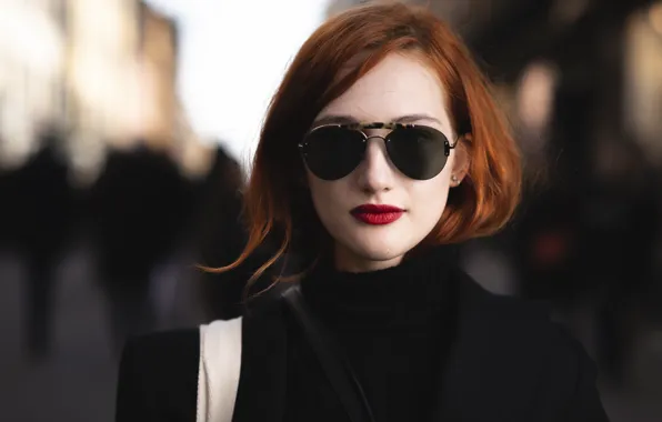 Wallpaper portrait, glasses, girl