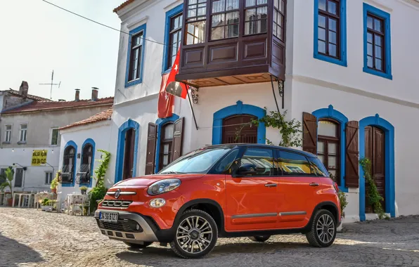 Red, the building, Fiat, Cross, 500L