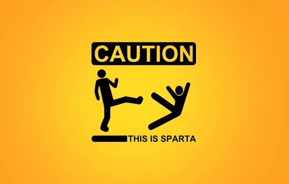 Picture the inscription, warning, Sparta