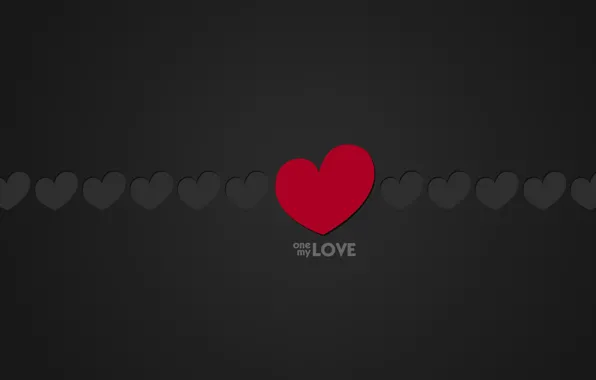 Picture Love, Minimalism, Black, Love, Heart, Hearts, Background, The inscription
