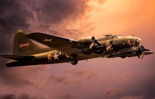 Picture Boeing, aircraft, military, aviation, Flying Fortress, Boeing B 17 Flying Fortress, Boeing B 17