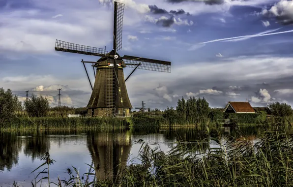 Picture mill, channel, Holland, Didelphys