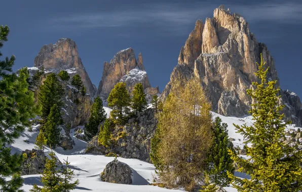 Mountains, Italy, The Dolomites, Langkofel Group