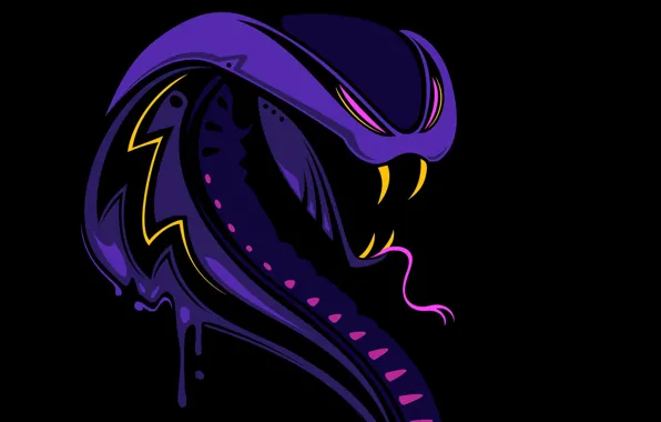 Snake, minimalism, Cobra