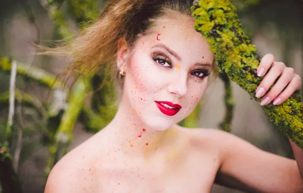 Look, squirt, face, background, model, lipstick, Isabelle