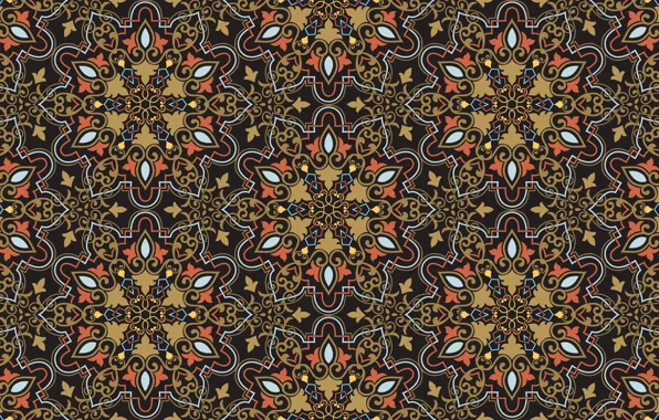 Pattern, texture, ornament, floral, seamless background