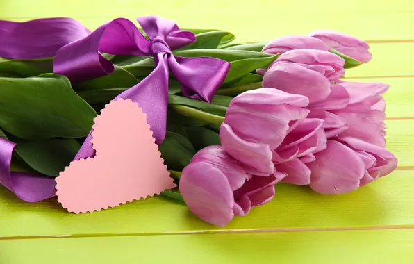 Picture flowers, bouquet, tulips, pink, wood, pink, flowers, beautiful