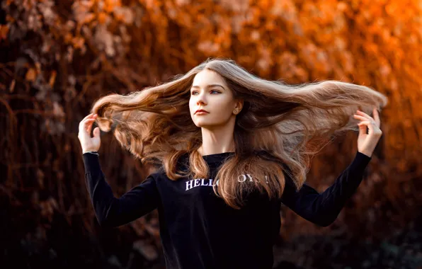 Sponge, the beauty, curls, Xenia, photographer Sergey Sergeev
