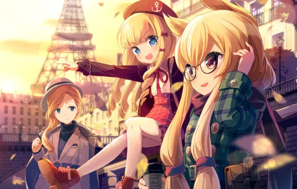 The city, girls, Hood, Queen Elizabeth, Warspite, Azur Lane