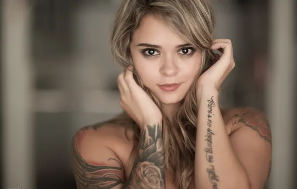 Look, sexy, pose, background, model, body, hands, makeup