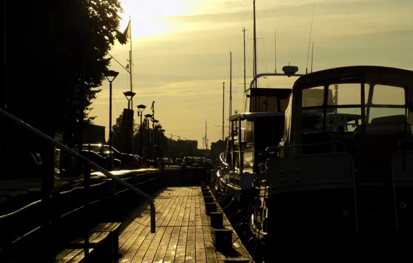 Sunset, Pier, Summer