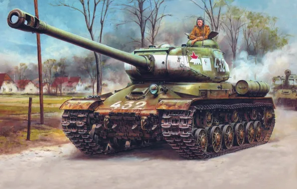 Picture figure, polar bear, The is-2, Berlin, The red army, heavy tank, Is-122, Joseph Stalin