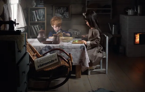 Children, the game, books, newspaper, Vadim Morozov