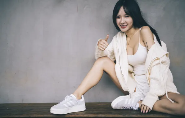 Woman, beautiful, model, sweet, asian, adorable, sneakers