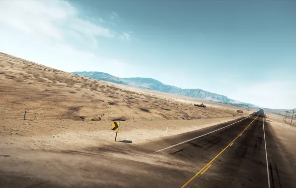 Picture mountains, desert, track, America, Electronic Arts, route, Need for Speed: Hot Pursuit, Seacrest County