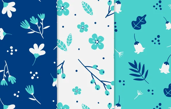 Wallpaper flowers, patterns, flowers, background, texture, blue, pretty, blue