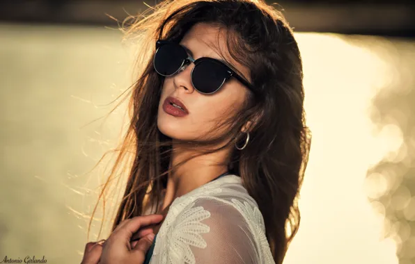 Picture girl, hair, glasses, Antonio Girlando, Greta Bertone