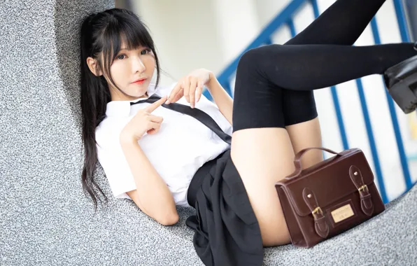 Picture look, girl, pose, model, Asian