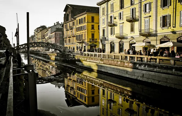 Picture Italy, milan, Milan, italy, canal, naviglio, Naviglio