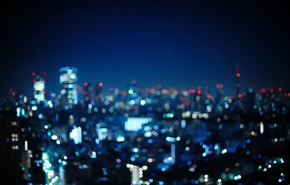 Night, the city, lights, photo, Wallpaper, Japan, Tokyo, Japan