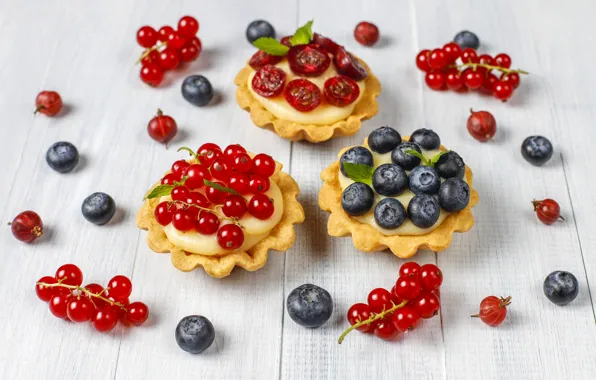 Cherry, berries, Board, blueberries, placer, light background, red, different