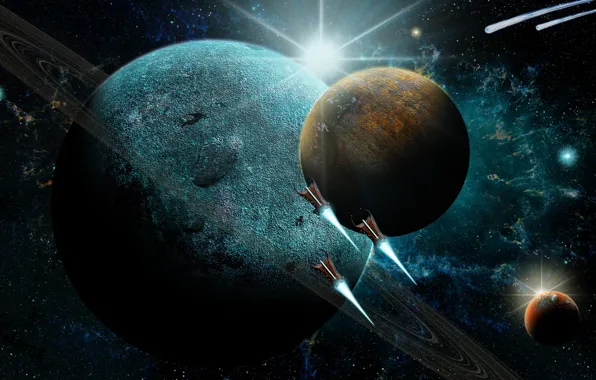 Space, big, blue