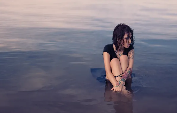 Water, girl, the situation