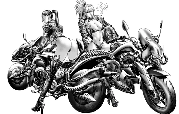 Style, girls, motorcycles, figure, stories