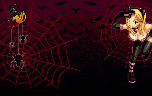 Spider, logo, game, anime, pretty, Lucy, bat, cosplay