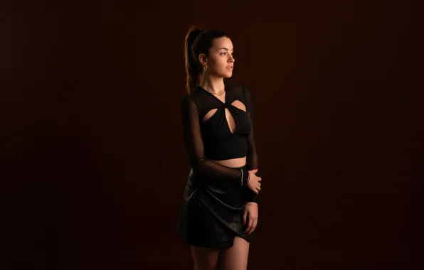 Girl, dress, brunette, cute