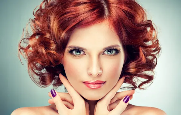 Portrait, look, red, face, hair, beautiful, girl, Sophia Medvednikova