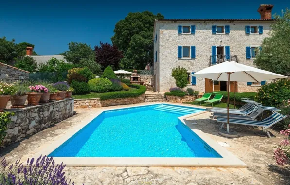 Villa, pool, architecture, terrace, Croatia, Villa Casa Theresa, Porec