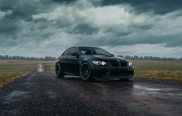 Picture bmw, sky, clouds, e92