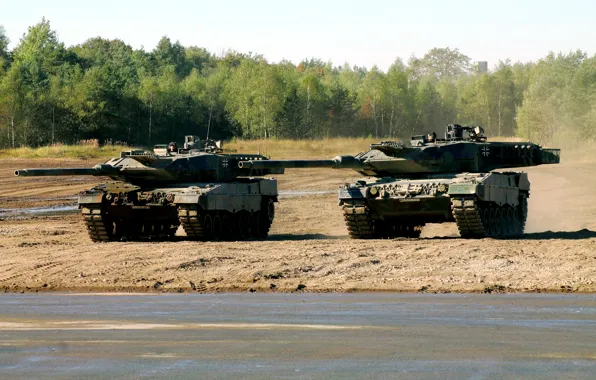 Picture polygon, exercises, Leopard 2A6, The German armed forces, German battle tanks