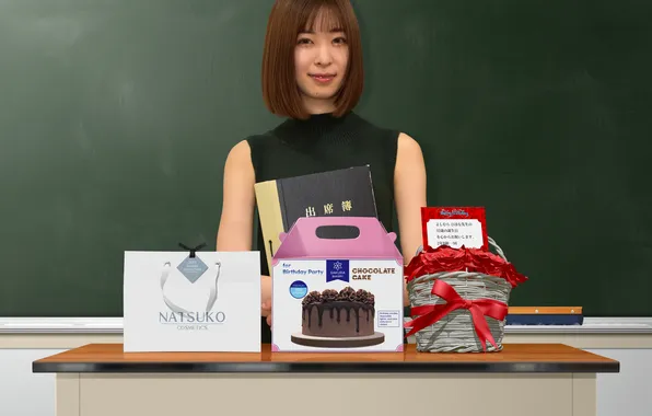 Cake, gift, birthday, cosmetics, teacher, classroom, birthday cake