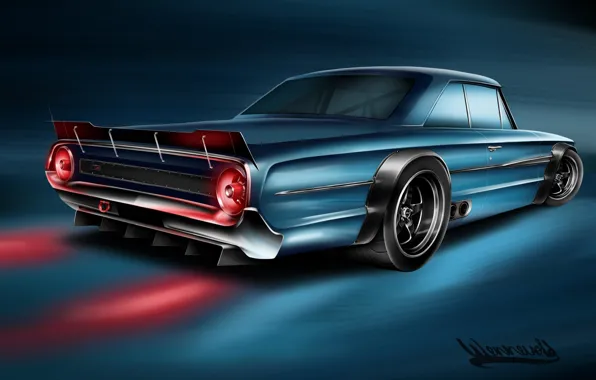 Ford, Auto, Figure, Machine, Galaxie, Art, Vehicles, Ford Galaxie