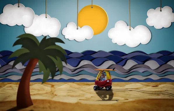 Picture the sky, children, background