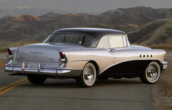 Picture mountains, Buick, classic, rear view, 1955, Buick, of Jay Leno, Roadmaster