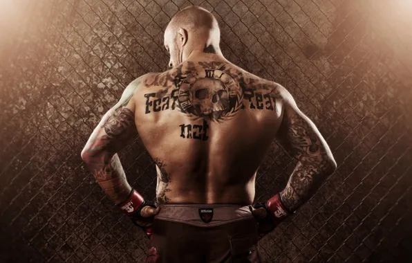 Picture mesh, back, male, tattoo, MMA, fighter, Mixed Martial Arts, Mixed martial arts