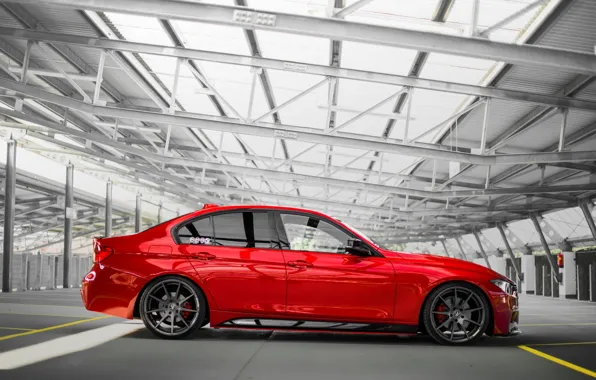 BMW, BMW, Red, F30, Side, Red