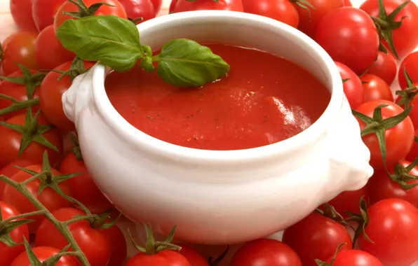 Picture tomatoes, tomatoes, tureen, tomato soup