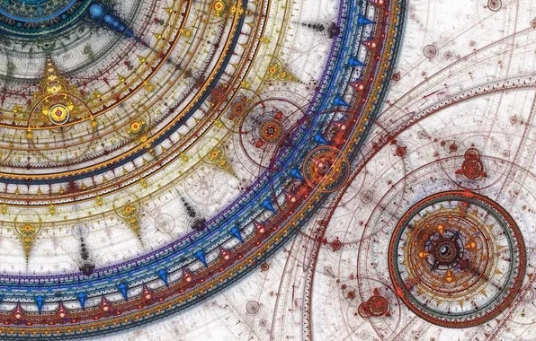 Circles, abstraction, patterns, mechanism