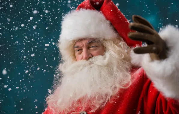 Winter, look, snow, pose, hand, portrait, Christmas, New year