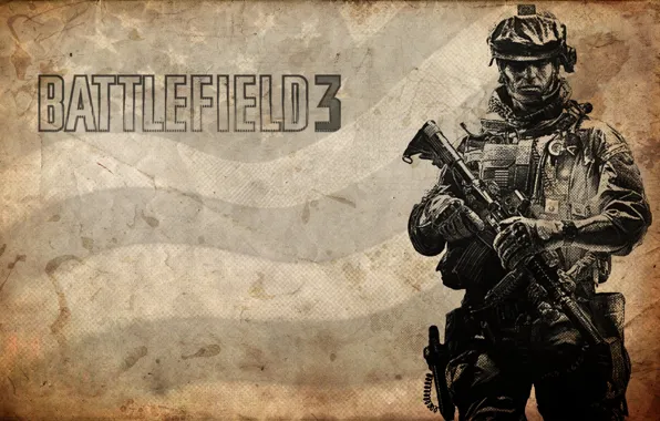 Picture soldiers, battlefield 3, m16a2, paper Wallpaper