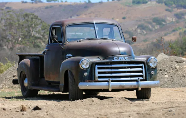 Picture earth, hills, 150, pickup, 2018, the ground, GMC, 1949